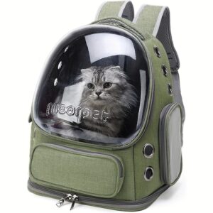 Breathable Pet Backpack – Secure & Travel-Friendly Carrier For Small To Medium Cats And Dogs, With Large-Capacity Oxford Fabric, Safety Zippers, And Durable Straps For Outdoor Adventures
