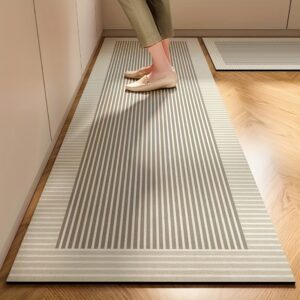 1pc Nordic Style Kitchen Floor Mat (19.7×59.1in, 50×150cm) Modern Floral Pattern, Rectangular Home Decor Mat With Rubber Base For Easy Cleaning