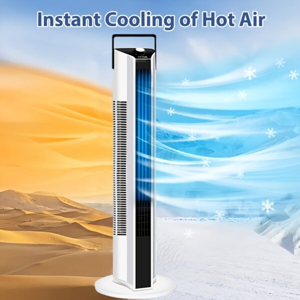 Household Tower Fan, 60° Silent Bladeless Oscillating Floor Fan, Cooling Air Fan, 3 Speed Adjustment, Multi-mode, Suitable for Living Room, Bedroom, Office