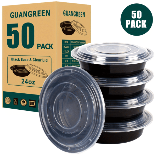 50-Pack Space-Themed Meal Prep Containers with Airtight Lids - 19 Oz, BPA-Free, Stackable, Microwave/Dishwasher/Freezer Safe, Reusable, Includes Utensil, Hand Wash Recommended