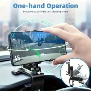 [Adjustable Car Phone Holder] Adjustable ABS Car Dashboard Phone Holder - Secure Driving Design, Easy Installation, Rectangular Shape, Non-Waterproof, Vehicle Compatibility for iPhone, Galaxy & More
