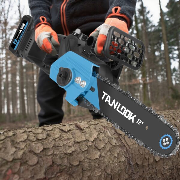 Chainsaw, 12-inch Cordless And Brushless Electric Chainsaw with Chain, 4AH High-efficiency Battery, Portable And Compact Handheld Saw for Wood Cutting, Suitable for Pruning, Home And Garden Use, Ultra-light Chainsaw, Chainsaw Tools, Mini Electric Chainsaw, Top Handle Chainsaw, Pruning Chainsaw, Portable Chainsaw, Yard Maintenance, Home Woodworking, Lightweight Chainsaw, Ergonomic Grip, Highperformance Battery, Efficient Cutting, Batterypowered Saw, Pruning Tool, Landscapers,