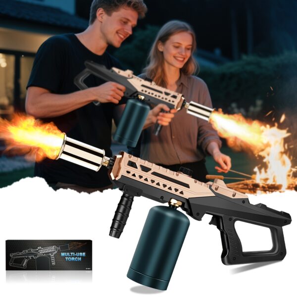 Professional Heavy-Duty Propane Torch with Adjustable Flame Control & Piezo Ignition - 24" Long Range, Ergonomic Handle, Welding, BBQ, Camping, Baking - Compatible with Propane Tanks (Tank Not Included) - Ideal for Outdoor Cooking, Searing, Campfires, and DIY Projects - Heavy-Duty Construction, Adjustable Flame Size, Safe & Easy to Use, Perfect for Welding & Baking