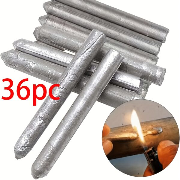 36pcs Low-Temperature Welding Rods for Easy Melting of Tanks and Pipes - Versatile, Quick Powder Core Rods for Stainless Steel, Copper, Iron, Aluminum - Ideal for Lighter Repair and Rapid Maintenance - Suitable for Stainless Steel, Copper, Iron, and Aluminum