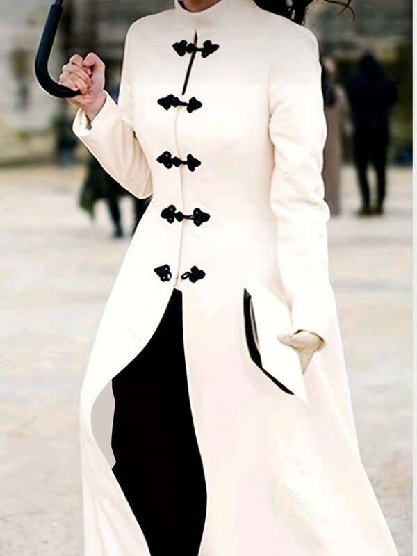 Long Elegant Polyester Crew Neck Peplum Dress for Women, Solid Color, Woven, for Spring/Fall