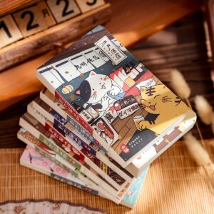 0a5a3f4c-2b80-4322-ace5-cf01ffd53a89.jpg Cute Cat Diary Hand-Drawn Illustrations Pocket Notebook for Students' Planners And Sketchbooks.