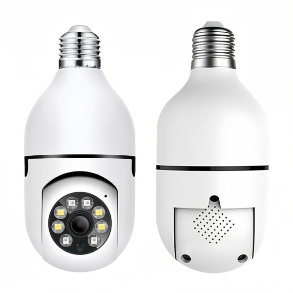 Intelligent Light Bulb Camera 1080P+2MP Ultra Clear 360 ° Rotation AI Humanoid Tracking E27 Screw Top Light 2.4G/Bluetooth Dual Frequency Sound And Light Alarm+two-way Intercom Mobile Phone Remote Monitoring Indoor/store Security US Stock