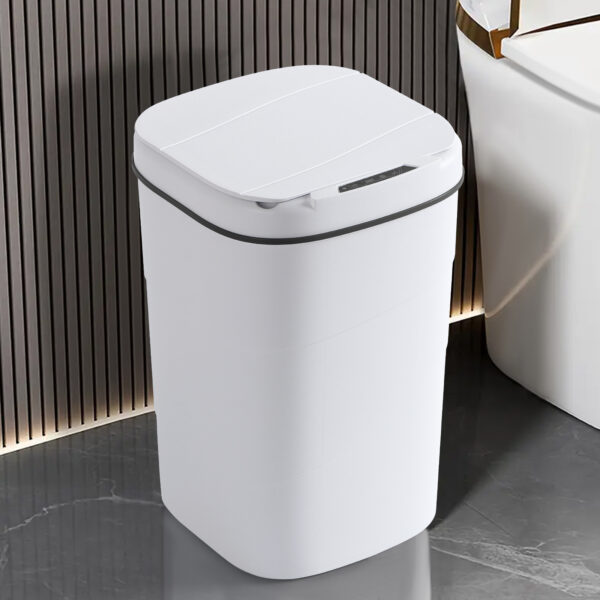 14L/ 18L Sensor Wastebasket-Battery model. Paper Basket. One operation mode, quiet, smart home, beautiful, airtight. Suitable for kitchen, living room, office, bedroom, bathroom, white color