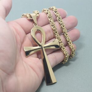 304L Stainless Steel Ankh Necklace Pendant