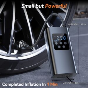 [Portable Wired Inflator] Durable Portable Wired Inflator with LED Light | Air Compressor Pump - Maximum 150 PSI, 36V Voltage, Perfect for Cars, Roadside Emergencies, and Roadside Assistance | Stylish Compressor | Without Battery
