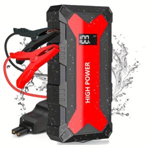 Car Jump Starter Power Bank 12V 2500A Portable Car Battery Booster Charger Starting Device Petrol Diesel Car Starter Buster (for 1.59gal Gas or 1.32gal Diesel Engine)