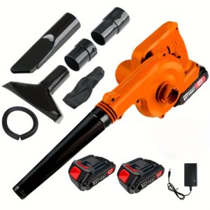 1 Set Of Cordless Handheld Powerful Blower, 21V Electric Turbojet Leaf Blower, Equipped with Rechargeable Lithium Battery, with Extension Tube, Strong Wind, Suitable for Yard, Garden Leaf Removal, Home Dust Removal, Outdoor Barbecue, Etc.