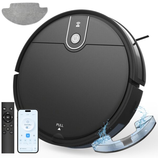 0e17fc43-eba8-49b2-a859-b4160b32c32c.jpg Mamnv BR151 Robot Vacuum Cleaner Auto Charging 1400Pa Suction Power App Control With Water Tank Dust Box Wet Suction Mopping Electric Sweeper For Smart Home Cleaning.