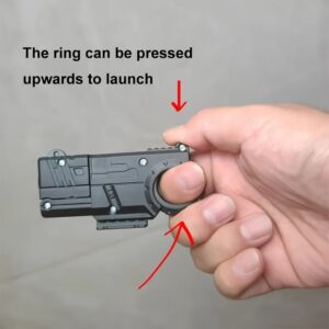 1 black multifunctional relaxation bracelet toy - a rotating and bouncing desktop accessory for adults, with an ergonomic grip for Relax and concentration assistance, and a stylish design