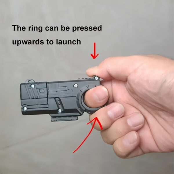 1 black multifunctional relaxation bracelet toy - a rotating and bouncing desktop accessory for adults, with an ergonomic grip for Relax and concentration assistance, and a stylish design