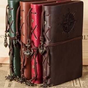 1pc Vintage Pirate Spiral Ring Notebook, Personalized Travel Diary, Nautical Theme Paper Journal, Office Supplies, Calendar and Planning, Paper Cover, Retro Style