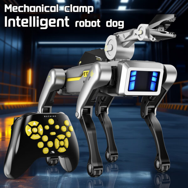 121ccf67-afc6-4e97-b7e5-5707cad379e0_1600x1600.jpeg.format.jpg Smart Clip Robot Dog - Remote Control, 18+ Voice Control Action (dance/kung Fu/delivery) Smart Object Grasping, Intelligent Programming Companion Christmas, Birthday, Holiday Gift