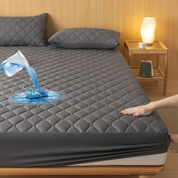 [Waterproof Mattress Protector] Waterproof Mattress Protector | 1pc Embossed Design, Quiet Fitted Sheet, Thickened Cover - Single Size 11.8" High, Multi-Size for Twin/Full XL/King Beds - Excludes Pillowcases & Insert