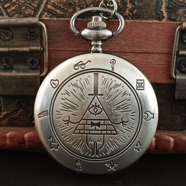Vintage Bronze Quartz Pocket Watch with Mystical Symbols & Zodiac Signs - Analog Pendant Necklace for Men & Women, Durable Zinc Alloy, Battery Operated (Button Cell), Ideal Gift for Birthdays, Anniversaries, or Special Occasions, Mystical Accessory, Intricate Design, Detailed Craftsmanship