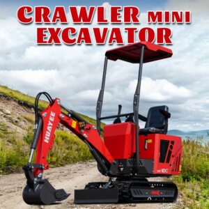 Mini Excavator 1 Ton | 13.5 HP EPA Engine | Durable Metal Construction | Multi-purpose Mini Excavator for Home, Garden And Farm | Off-Road Rubber Track Wheels | Compact Design with Stable Base | Easy-to-Operate Controls