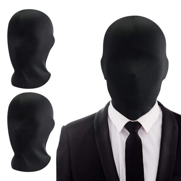 [Halloween Masks] GENGUTOR 2pcs Black Full Face Masks | Spandex Hood for Halloween & Cosplay