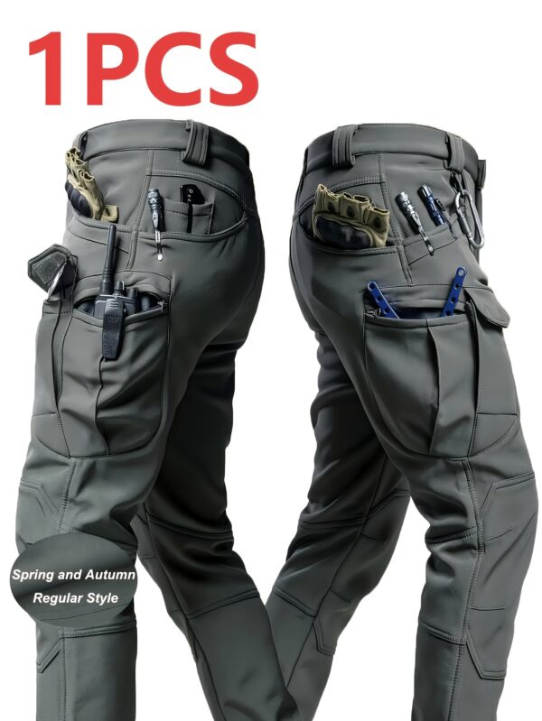 Men'S Outdoor Tactical Cargo Pants, Casual Trousers, Multifunctional Pockets, Lightweight And Durable Work Pants For Camping, Hiking And Fishing, Suitable For Spring, Summer And Fall