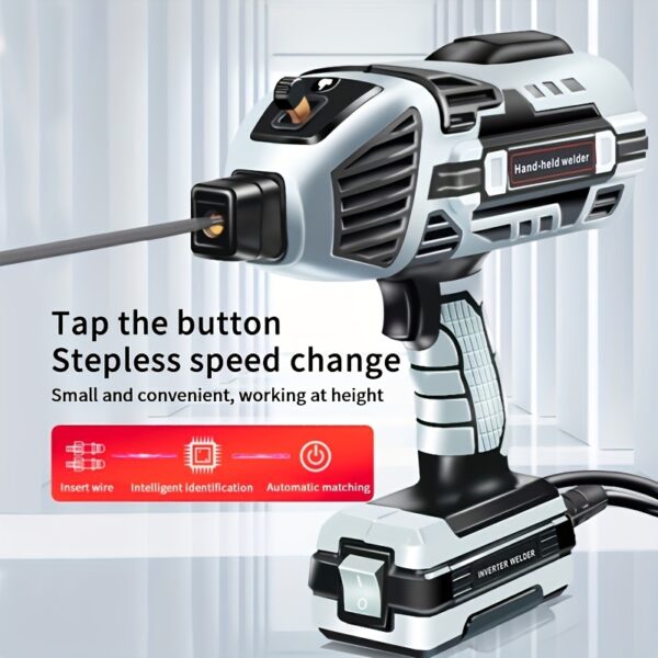 110V Handheld Arc Welder Digital Intelligent Current Thrust Electrodes Home Electric Welding Machine Fully Automatic Smart Welder, Home Repair Tool, Sleek Design, Ergonomic Grip, Durable Construction, Easy Control Panel