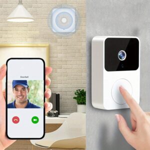 Video Doorbell, Doorbell Camera Wireless Use Two-Way Talk, Wi-Fi, HD, Night Vision, App Remote Control, Easy Installation, HD Cameras for Home Security, Remote Monitoring, Wireless Doorbell System, Discreet Surveillance, Modern Doorbell, Durable Construction, Weatherresistant Doorbell, Hd Doorbell, Twoway Communication, Small Business, Techsavvy Consumers