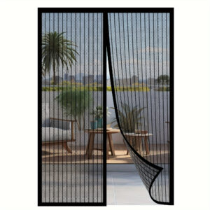 Heavy-Duty Magnetic Screen Door - Self-Sealing, Hands-Free Mesh for Insect Protection, Pet & Youngsters Friendly, Easy Installation with Magnetic Strips, Durable Nylon Material, Bohemian Style, Hand Wash Only, Insect Barrier Door | Mesh Partition Door | Durable Nylon Mesh