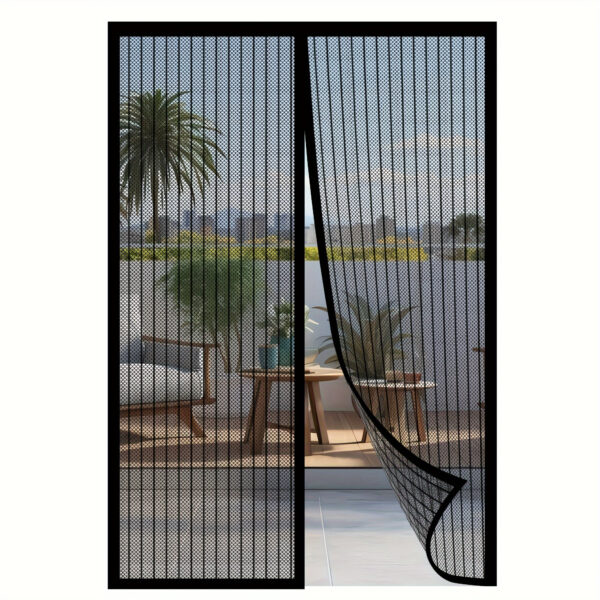 Heavy-Duty Magnetic Screen Door - Self-Sealing, Hands-Free Mesh for Insect Protection, Pet & Youngsters Friendly, Easy Installation with Magnetic Strips, Durable Nylon Material, Bohemian Style, Hand Wash Only, Insect Barrier Door | Mesh Partition Door | Durable Nylon Mesh