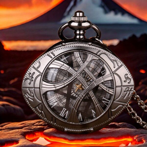 1721811029600-5f18ae35e7f644c6b5d637756ea90db0-goods.jpeg Vintage Bronze Eye Round Case Shape Quartz Pocket Watch Jewelry Pendant Necklace Chain Gifts for Men Women Christmas birthday present