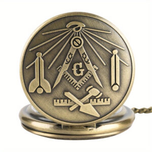 1723459583893-94f9015137124712af6784e585a66a82-goods.jpeg Bronze Masonic Freemasonry Chrome Square and Compass Mason Retro Necklace Pendant Quartz Pocket Watch Best Gifts for Freemason