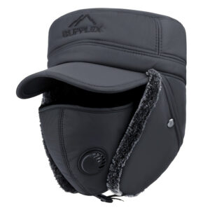 1 Men's Winter Warm Flat Top Hat, Middle-aged and Elderly Balaclava Cap for Outdoor Cycling Ski Hats with Adjustable Buckle Windproof Ear Protection, Winter Cap for Men, Ski Mask, Winter Cycling Headband, Winter Hat, Snow Gear, Cold Weather Gear, Windproof Design, Adjustable Hat, Dry Clean Only, Hand Washable, Ear Protection Hat, Middleaged Men, Outdoor Enthusiasts