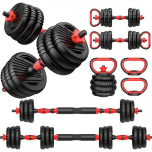 1725524434454-9629bbc330b0477d9de7b215d987236a-goods.jpeg Adjustable Dumbbell Set, 70/90lbs Free Weights Set with Upgraded Nut, 4-in-1 Weight Set Used as Kettlebells, Barbell, Push-up Stand - Iron/Steel - For Home Gym Workouts - Suitable for Men & Women - Perfect Gift for Fitness Enthusiasts