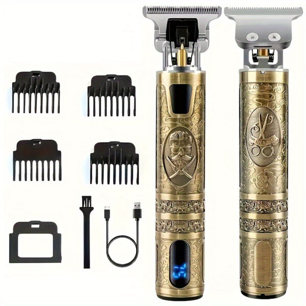 1725688616665-92849713f3474fb28502a796b694ede5-goods.jpeg Electric Hair Clipper With LCD Display Vintage Oil Head Carving Hair Clipper, Hair Cutting Machine - Precision Trimming