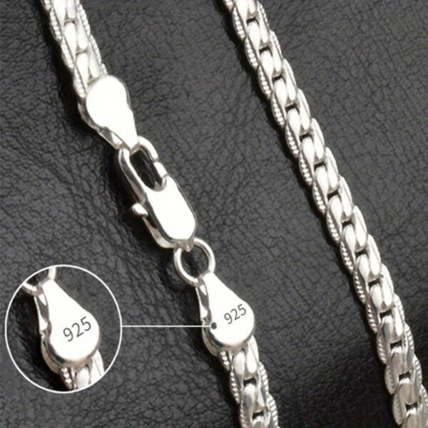 Elegant 20-Inch 925 Sterling Silvery Necklace Chain - Perfect for DIY Jewelry, Weddings & Engagements