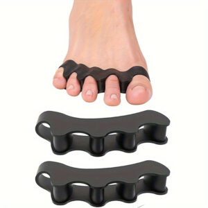 [Soft Silicone Toe Separators] 2pcs Soft Silicone Toe Separators for Men and Women | Comfortable Big Toe Spacing with Padding in Black, Blue, and Transparent Colors - Flexible Design for Foot Alignment and Protection, Foot Care Essentials, Comfort Fit