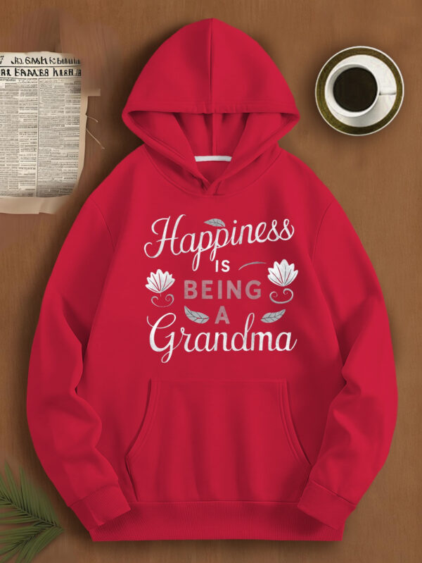 happiness grandma women's plus size hoodies