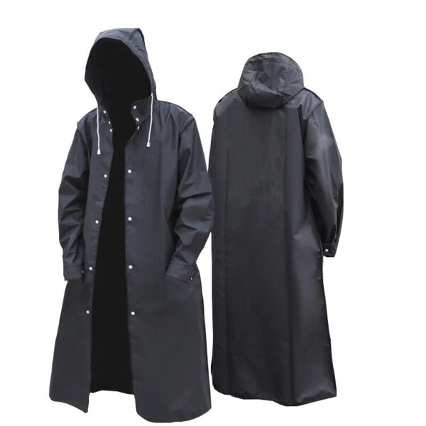 1/2pcs Black Adult High Quality Long Rain Jacket with Hat: Suitable for Outdoor Activities, Hiking, Fishing, and Rock Climbing, Fishing Rainwear, Rock Climbing Apparel, Outdoor Outerwear, Weatherresistant Jacket, Reinforced Seams, Highquality Raincoat, Rain Jacket And Hat, Allweather Jacket, Extreme Sports Lovers, Adventure Seekers