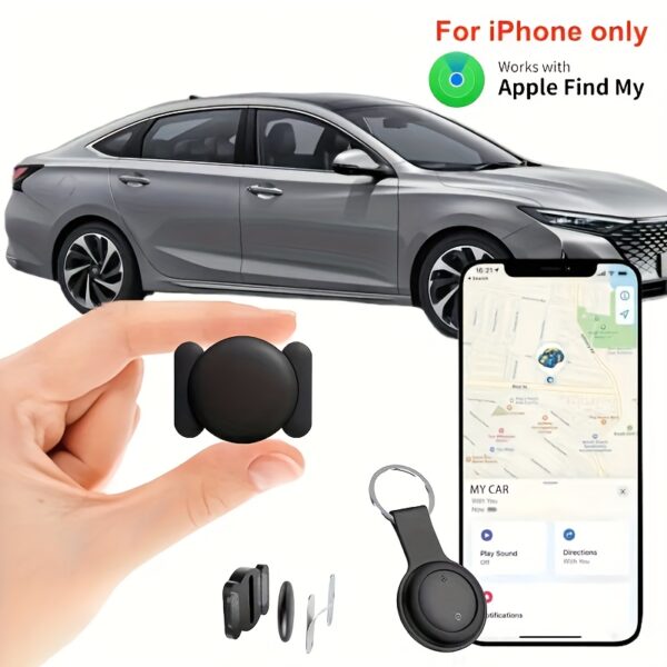 Mini GPS Tracker Device for Cars, Bikes, Luggage & Valuables - Magnetic Case Compatible with Apple Find My (iOS Only) | No Monthly Fee, USB Rechargeable, Real-Time Tracking, Compact Locator for Keys, Wallet, Suitcase & Vehicle Monitoring, GPS Tracker for Car, Car Tracker Device for Vehicles, GPS Tracker for Dogs, Tracking Device For Vehicle, Find My Tracker, Mini Gps Tracker For Vehicle, Gps Tracker For Vehicle No Subscription, Where Is My Package And When Is It Coming, Car Gps