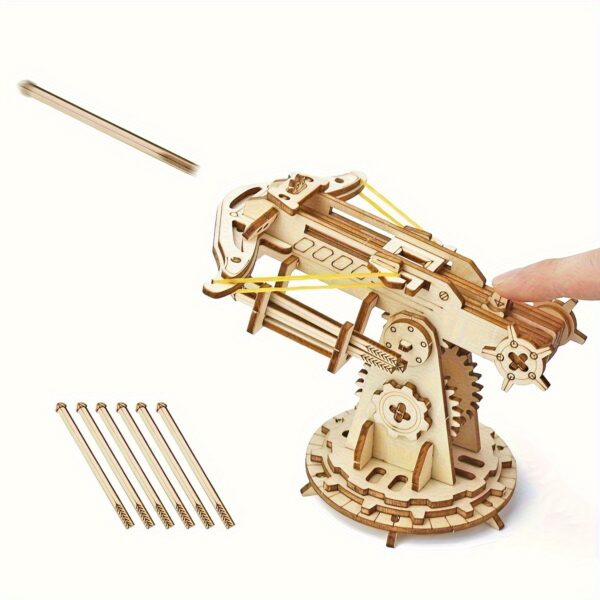 [3D Crossbow Model] 3D Jigsaw Puzzle Rubber Band Shooting Crossbow Model Kit | Creative Gift Collectible, Desktop Aesthetic Decoration