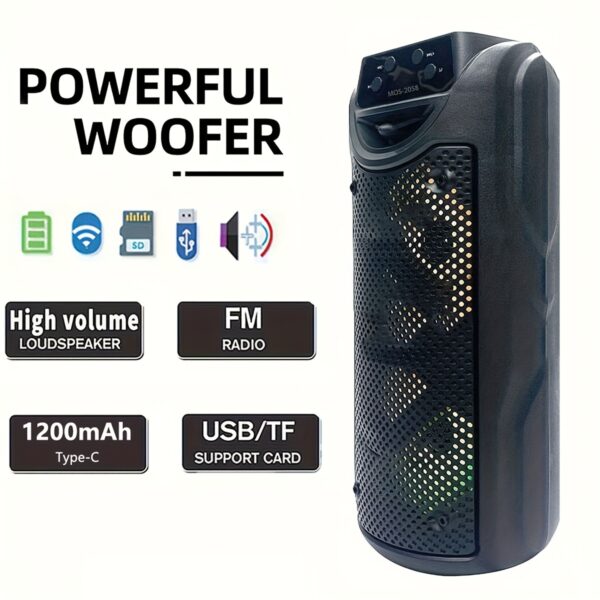 [Wireless Speaker] Wireless Speaker with Color Light Bass, Small Subwoofer | Stereo Amplifier, TWS, TF, Indoor Dance, Holiday Gift, Outdoor Wireless Sound Party Disco Lights