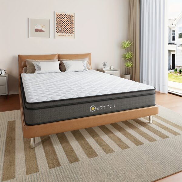 6/10/12 Inch Hybrid Mattress In A Box, with Memory Foam And Spring, Medium Firm, Motion Isolation