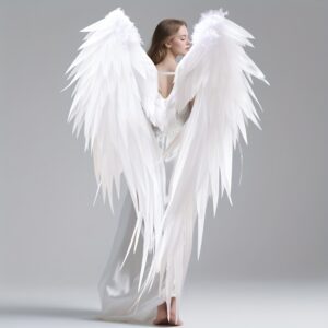 1b97124f-4fad-4055-9b53-427a98052633.jpg Adult Angel Wings Costume - Large White Feather-like Wings for Halloween, Weddings, Photo Shoots - Lightweight PU/Polyester Party Costume with Easy Attachment - No Batteries Needed for Cosplay, Birthday, Christmas, Costume Parties - Elegant Angel Wing Prop, Event Decoration, Featherlike Texture, Durable Costume Piece for Halloween,Christmas Event & Party Supplies