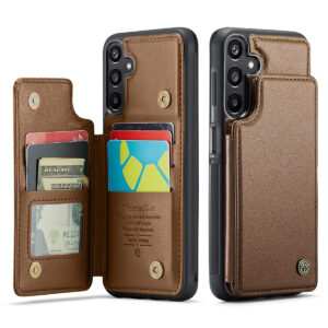 for Samsung for 5G Case with Card Holder, Wallet Case for Women Men with RFID Blocking, Kickstand Magnetic Clasp Shockproof Phone Case for