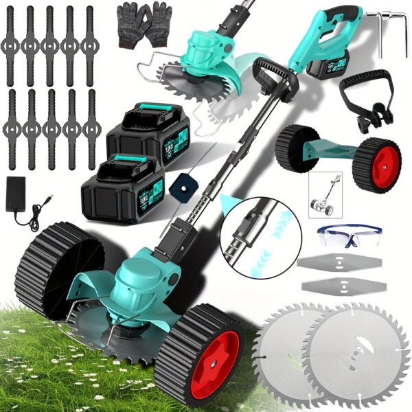 The Latest Wireless Electric Lawn Mower, Lithium Battery, Multifunctional Weed Cleaning Tool, Suitable for Outdoor, Courtyard, And Garden Gardening, Easily Handling Large Courtyards with High Cost-Effectiveness, One Machine Can Meet All Mowing Needs