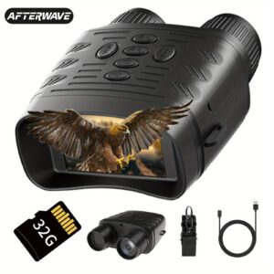 1cc0e3cb6b844c40b690d34f5243cd8e-goods.jpeg Night Vision Binoculars for Adults, 6X IR Digital Zoom with 3'' HD Screen, 32GB SD Card & Rechargeable Battery, Tactical Gear for Camping Fishing, Capture 2.5K Video & 30MP Photos