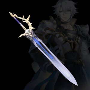 [Elegant Tower Staff Model] Elegant Black Tower Staff Metal Model with Blue Crystal Accents | Collectible Alloy Art Piece for Bookmarks, Desktop Decor, Keychain Accessory & Book Decor