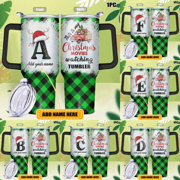 [Personalized Metal Tumbler] 40oz Reusable BPA-Free Metal Tumbler - Personalized Oval Stainless Steel Water Bottle with Lid - Custom Name, Break Resistant, Ideal for Multipurpose Use, Perfect as Christmas, Thanksgiving, Halloween, Easter Gifts for Adults