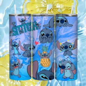Disney Stitch Design Pattern 1pc 20Oz 304 Stainless Steel Travel Outdoor Portable Insulated, Coffee Cup, with Lid And Straws, The Ideal Gift for Family And Friends Birthday Gifts, Holiday Gifts